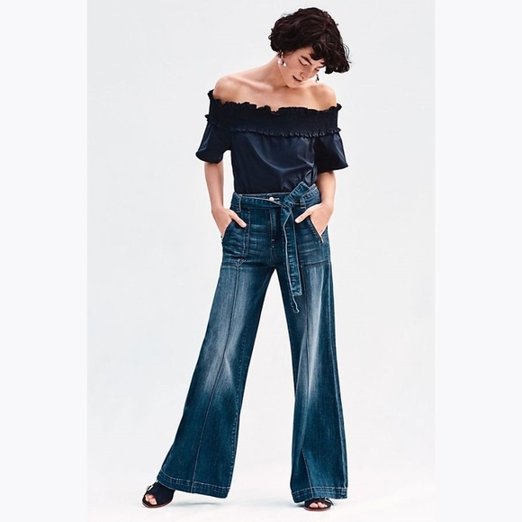 Anthro PILCRO Wide-Leg Denim Palazzo Jeans sz 27 - Picture 3 of 8